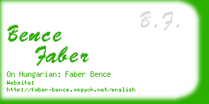 bence faber business card